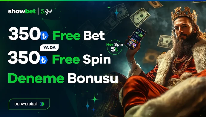 Showbet - 350₺ Değerinde FreeSpin veya 350₺ Freebet Deneme Bonusu